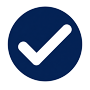 Blue checkmark icon representing 24/7 tow truck service